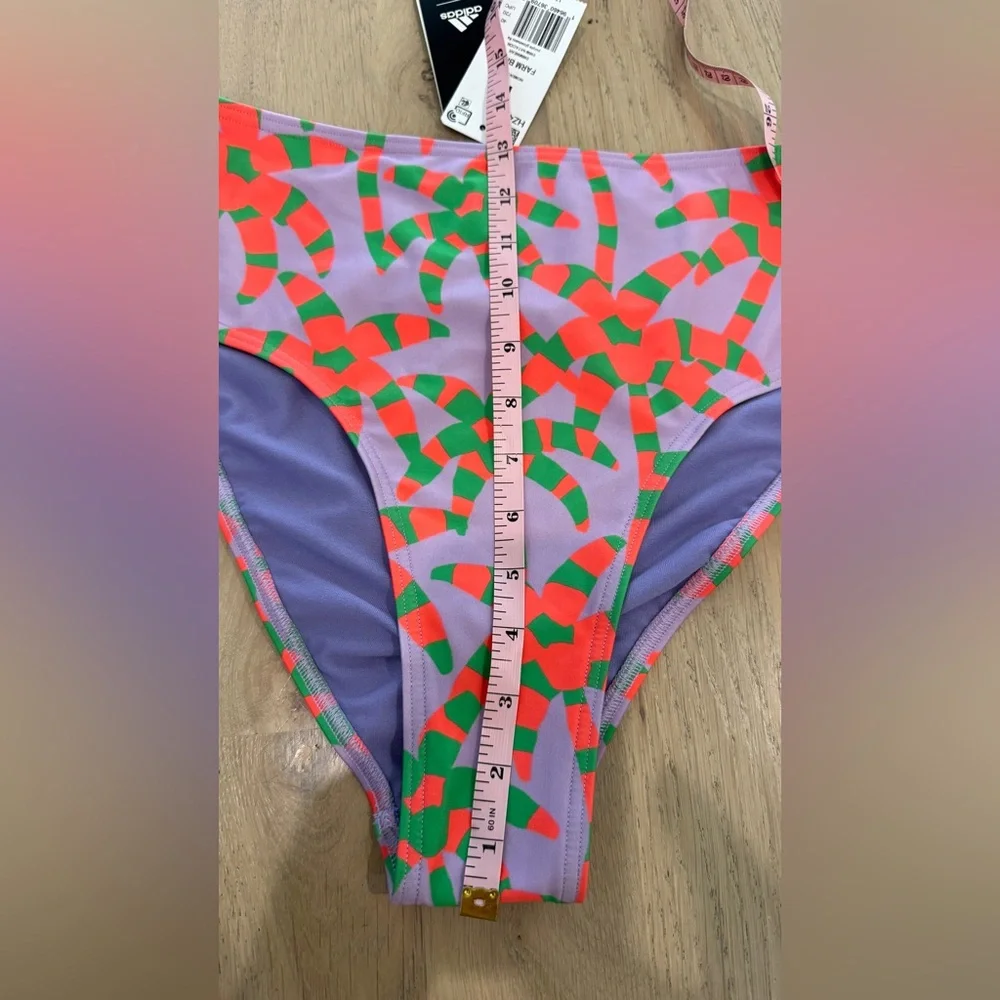 Farm Rio x Adidas Palm Tree High Waist Bikini Bottoms size medium NWT - Picture 8 of 11